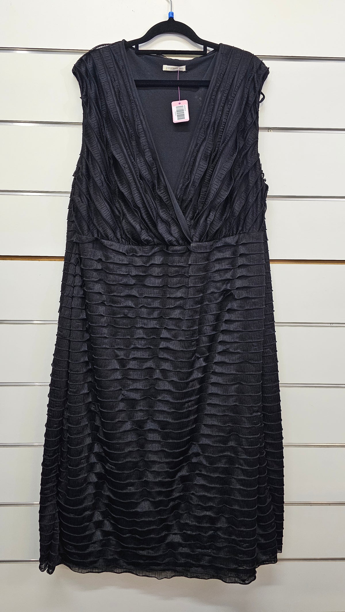 Yourself Black Ruffle Midi Dress - 2XL