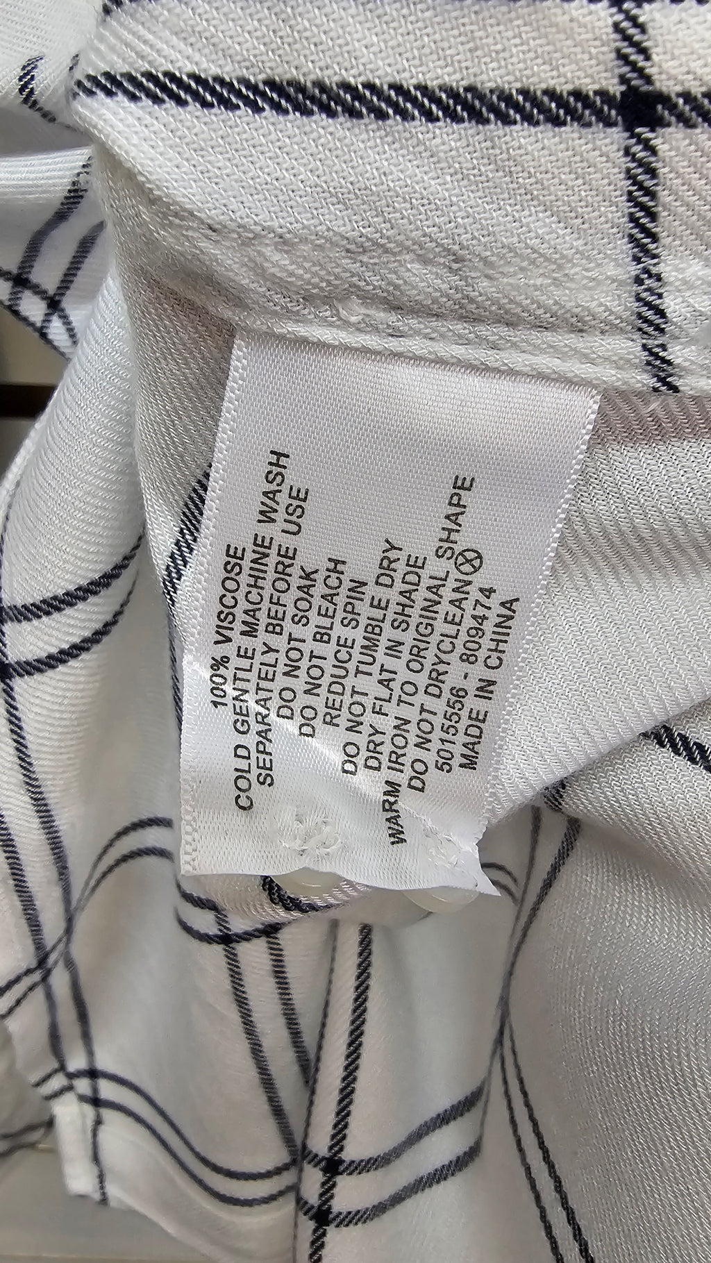 Spirit White/Navy Plaid Shirt - 18