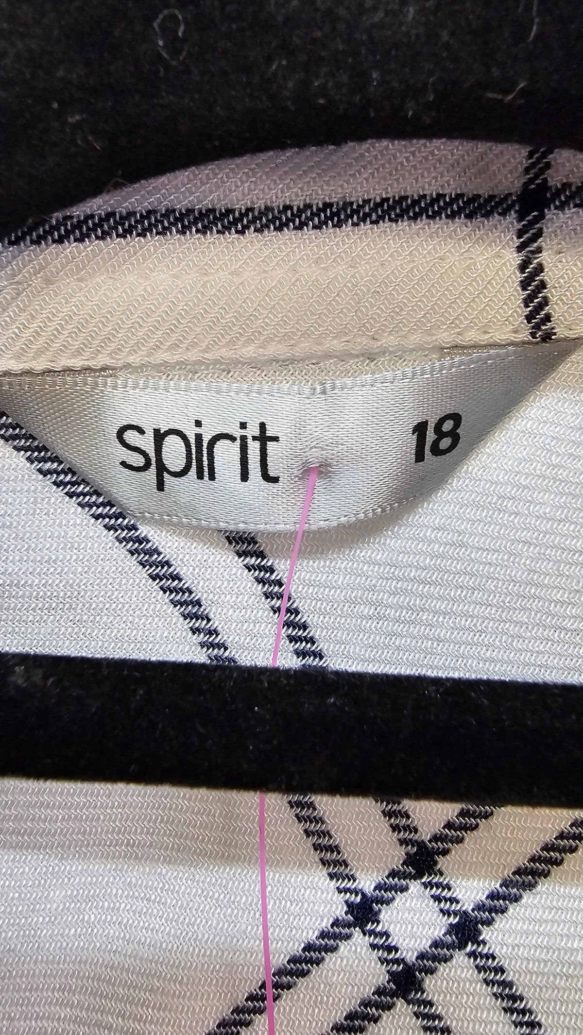 Spirit White/Navy Plaid Shirt - 18
