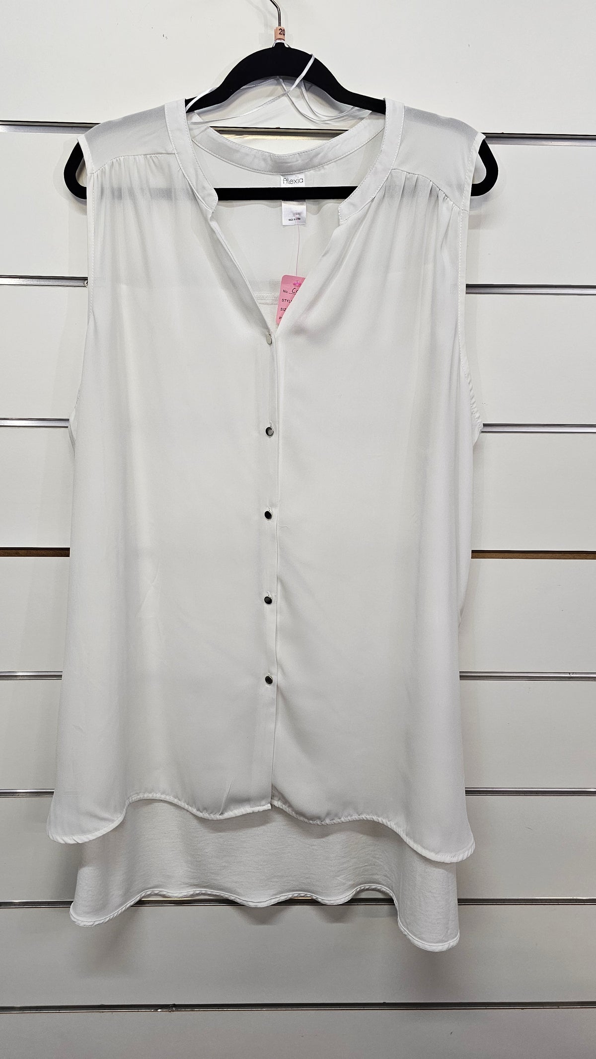 Alexia Black/White Sleeveless Tunic - 18