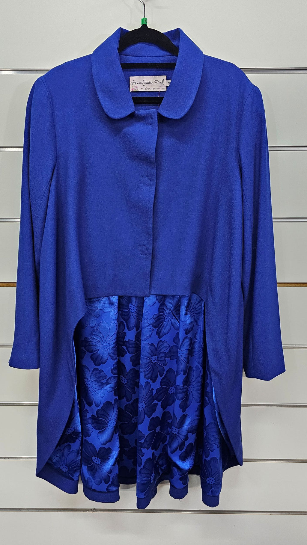 Annah Stretton Blue Cropped Front Long Back Jacket - XL