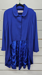 Annah Stretton Blue Cropped Front Long Back Jacket - XL