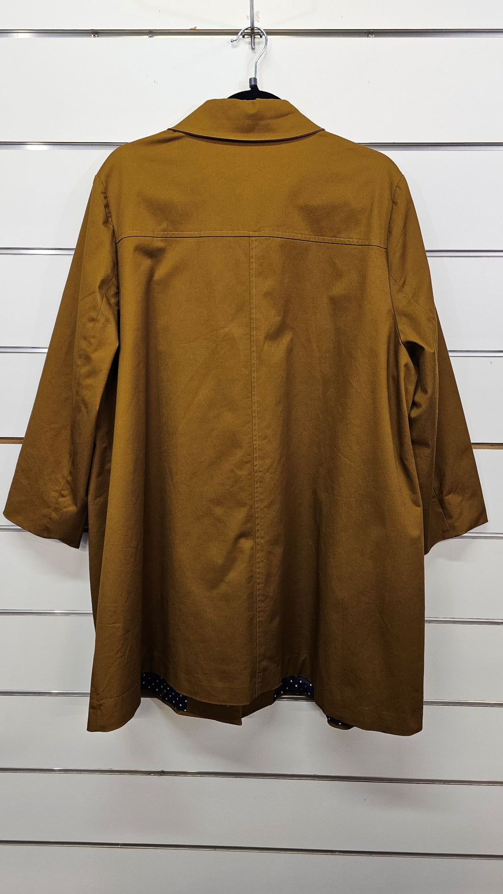 Capture Mustard Coat with Navy White Lining - 22