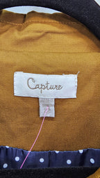 Capture Mustard Coat with Navy White Lining - 22
