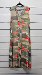Blue Illusion Multi Colour Maxi Dress - 3XL