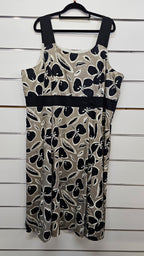 Regatta Beige/Black Floral Cotton Dress - 20/22