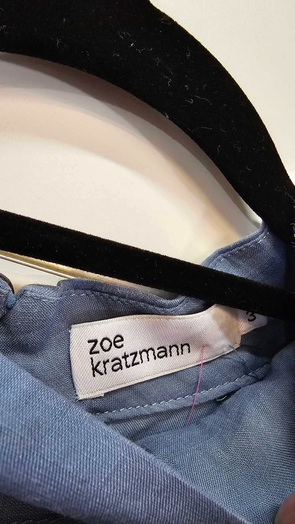 Zoe Kratzmann Dusky Blue Long-Sleeve Blouse with Lace Detail - 14