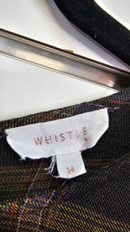 Whistle Dark Plaid Tiered Long-Sleeve Top - 14