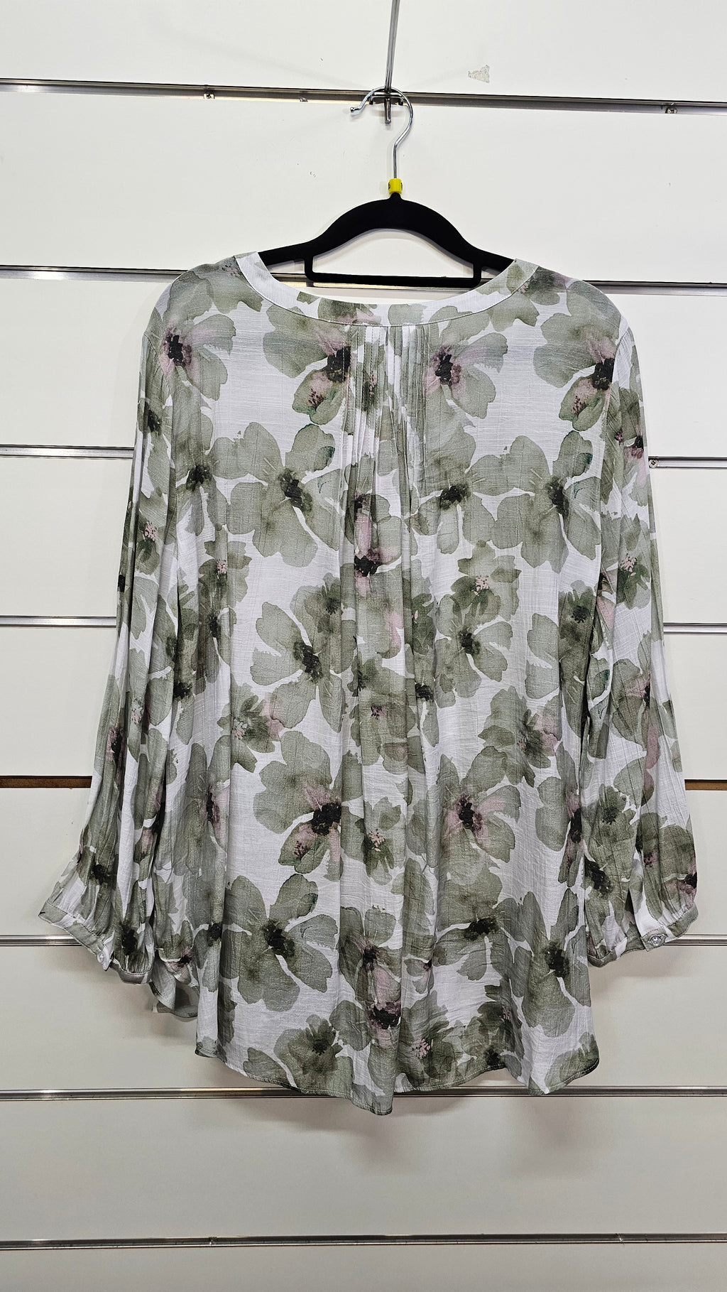 Ella J Olive Green Button Blouse 16