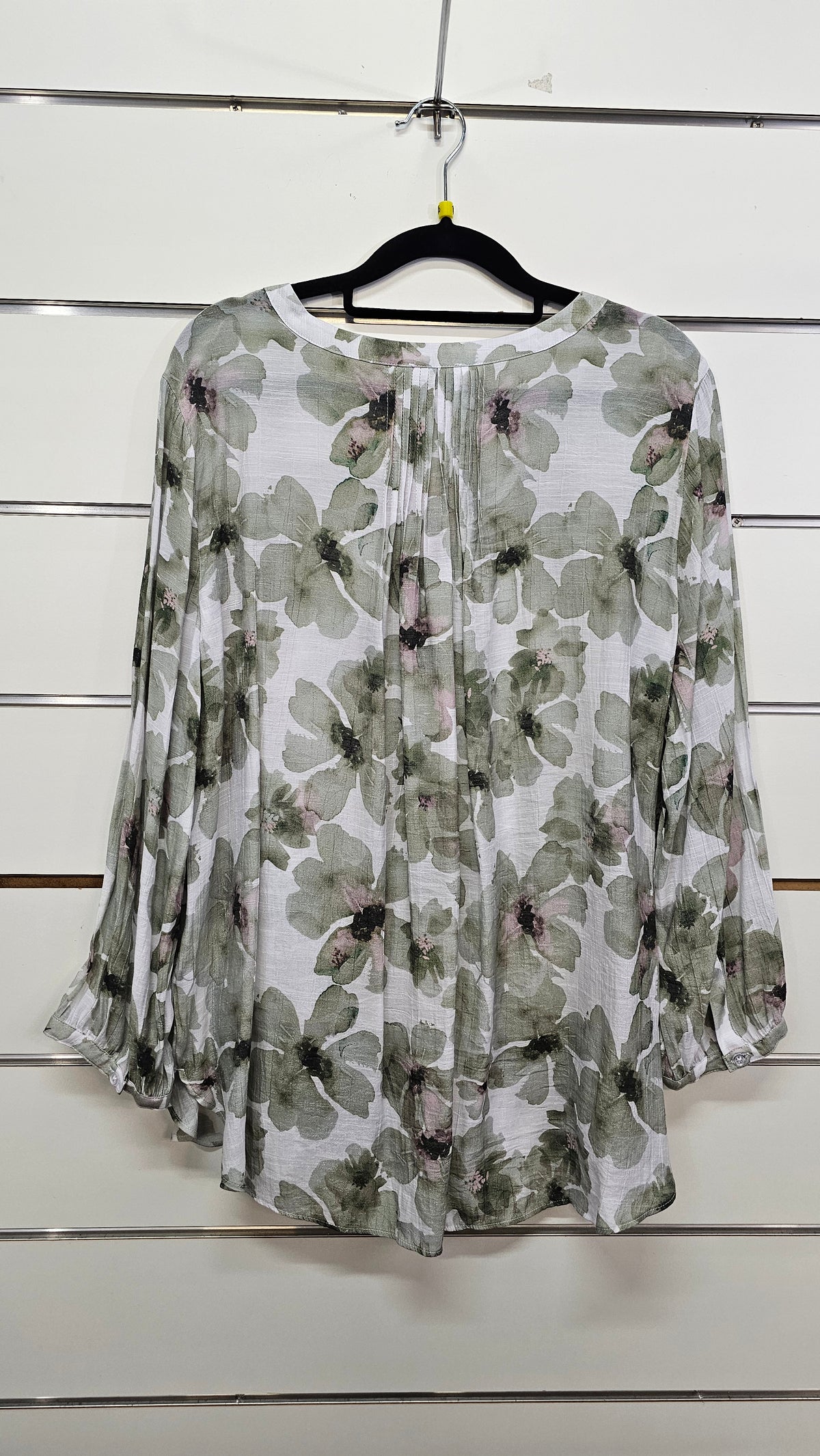 Ella J Olive Green Button Blouse 16