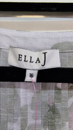 Ella J Olive Green Button Blouse 16