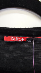 Kakie Black Red White Patch Top 14