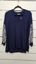 Memo Nacy Floral V-Neck Blouse L