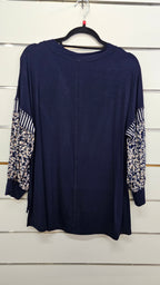 Memo Nacy Floral V-Neck Blouse L