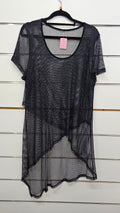 Black Crossover Netting Top 14