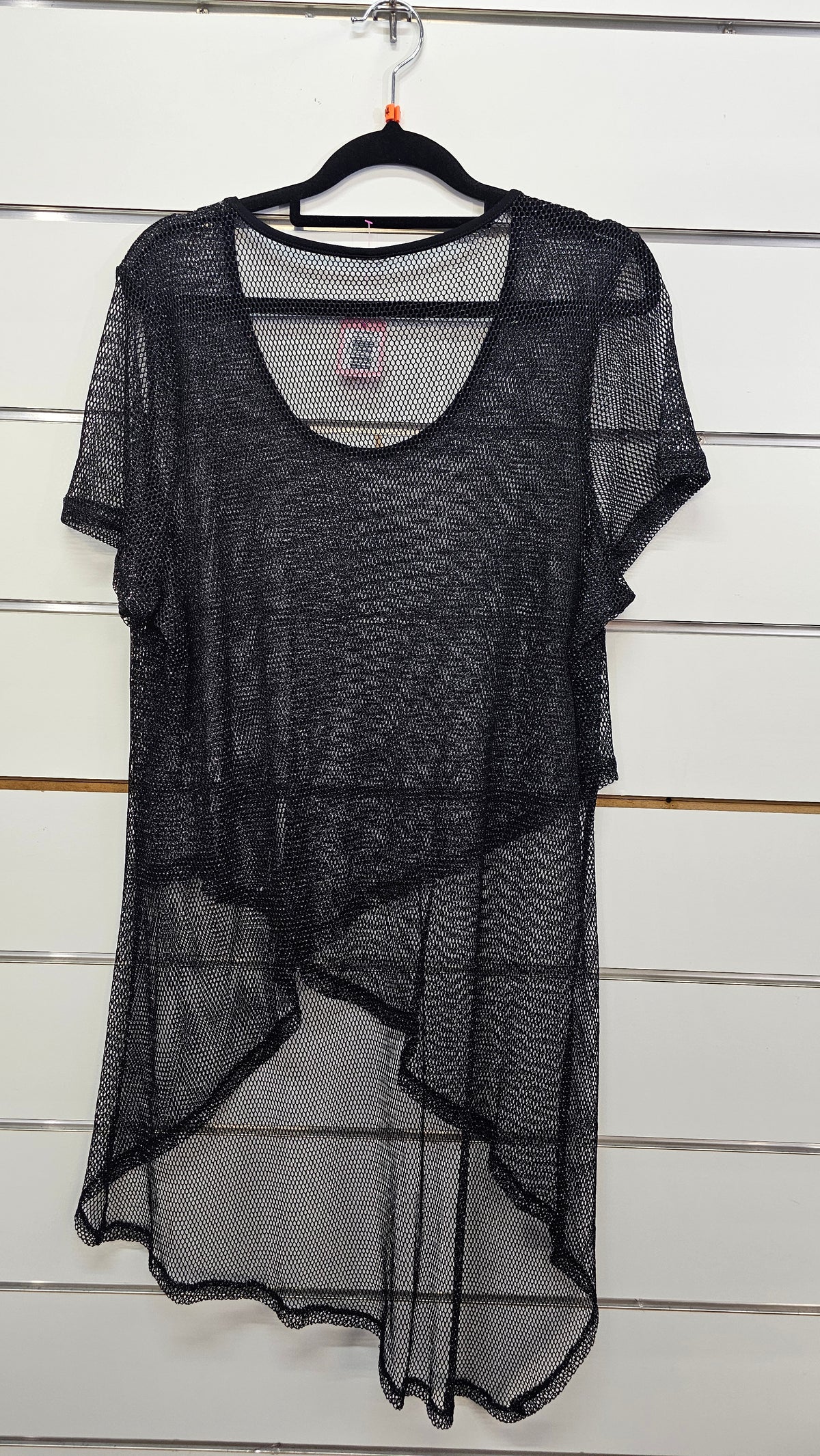 Black Crossover Netting Top 14