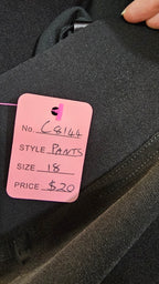 Whistle Black Stretch Wide Leg Pants 16