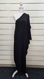 City Chic Black One Shoulder Dress - M