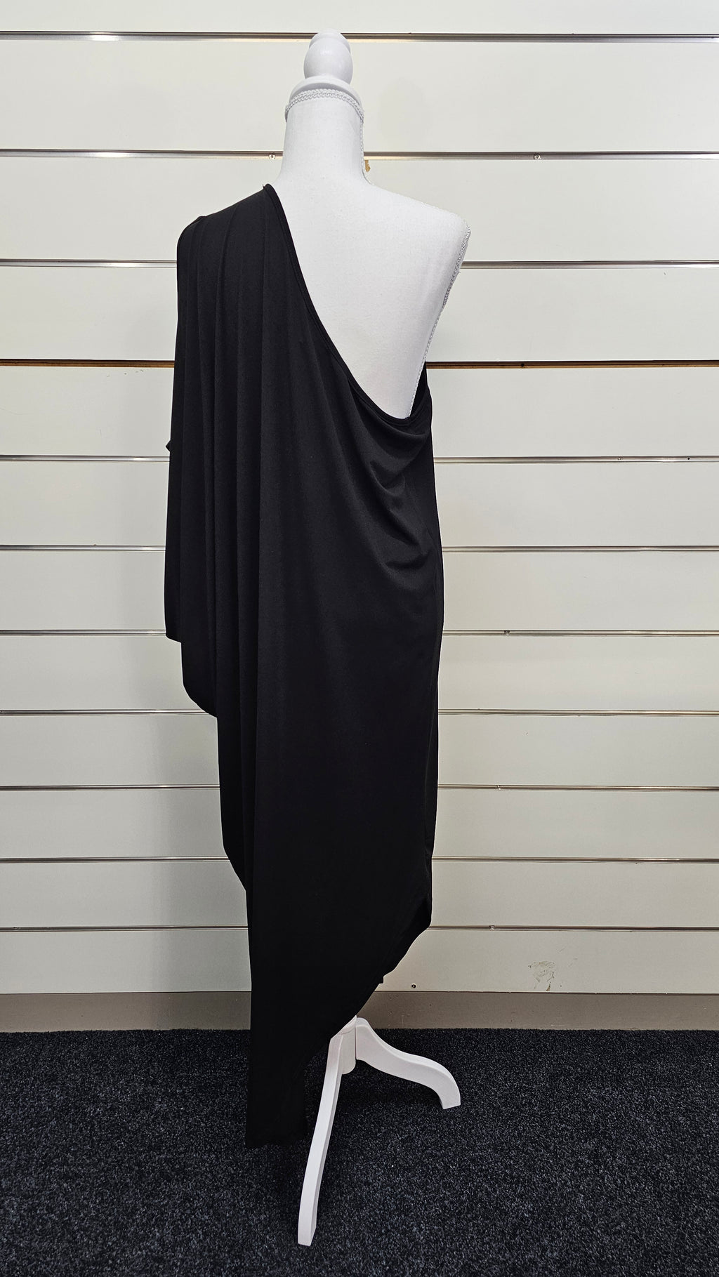 City Chic Black One Shoulder Dress - M