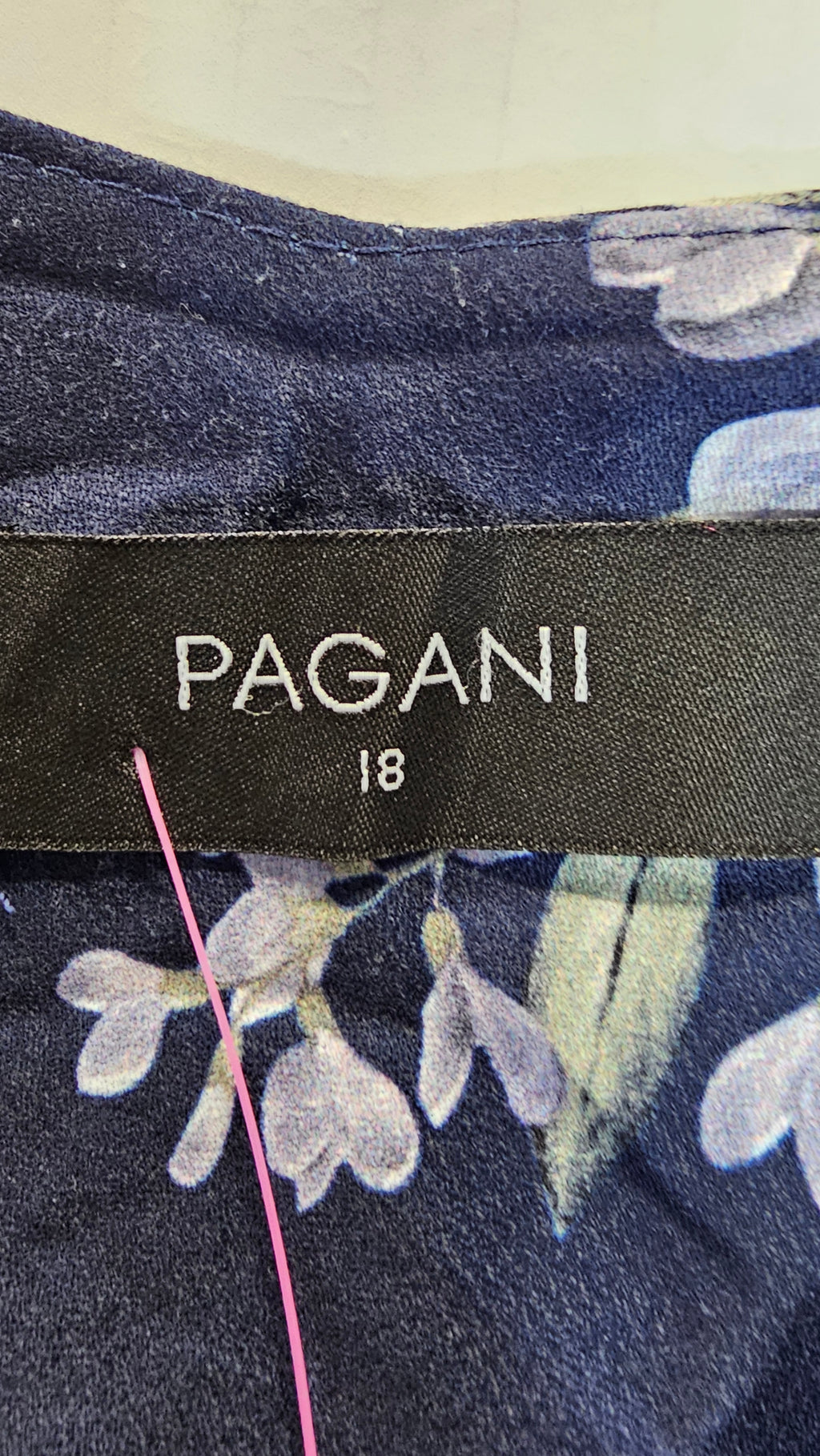 Pagani Navy Floral Strappy Maxi Dress - 18