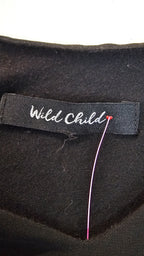 Wild Child Black Sleeveless Chiffon-Lined Tunic - 18