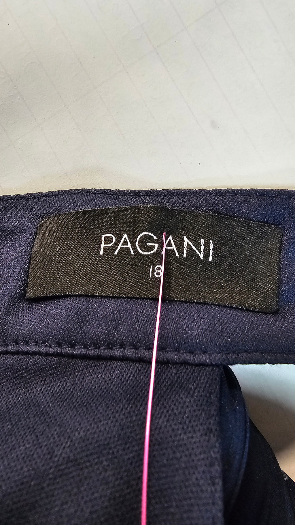 Pagani Navy Floral Sleeveless Chiffon-Lined Dress - 18