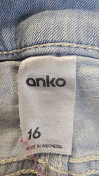 Anko Light-Wash Denim Mini Skirt - 16