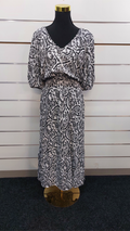 Spirit Black/White Smocked Maxi Dress - 14