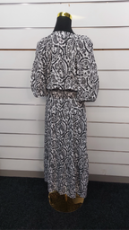 Spirit Black/White Smocked Maxi Dress - 14
