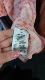 Cotton On Pink/Orange Floral Open-Back Mini Dress - XS