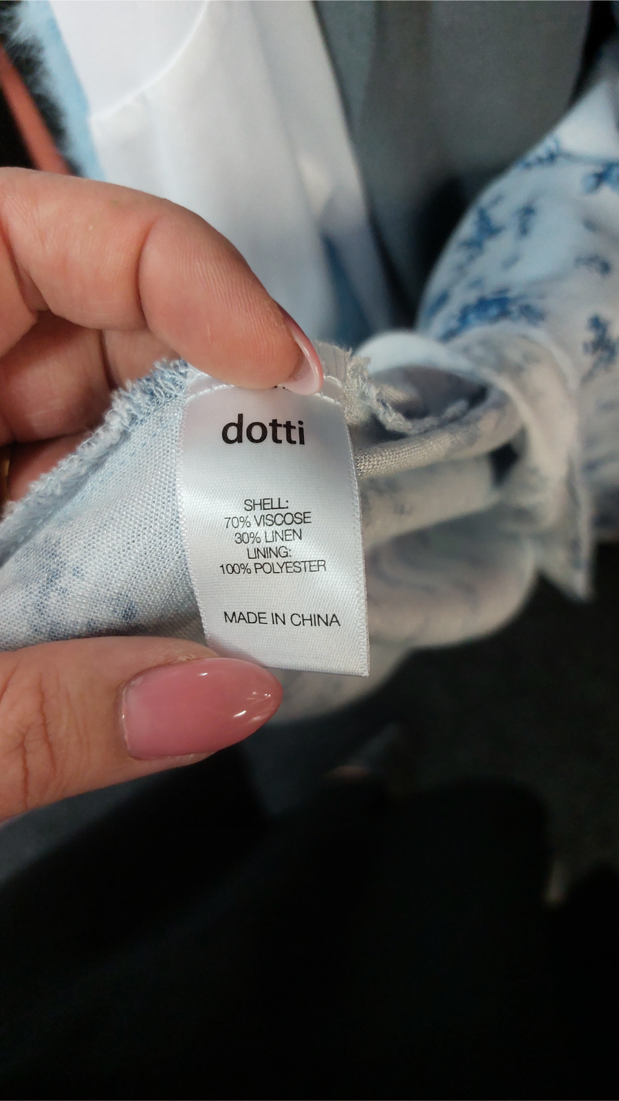 Dotti Blue Floral Puff-Sleeve Open-Back Mini Dress - 6