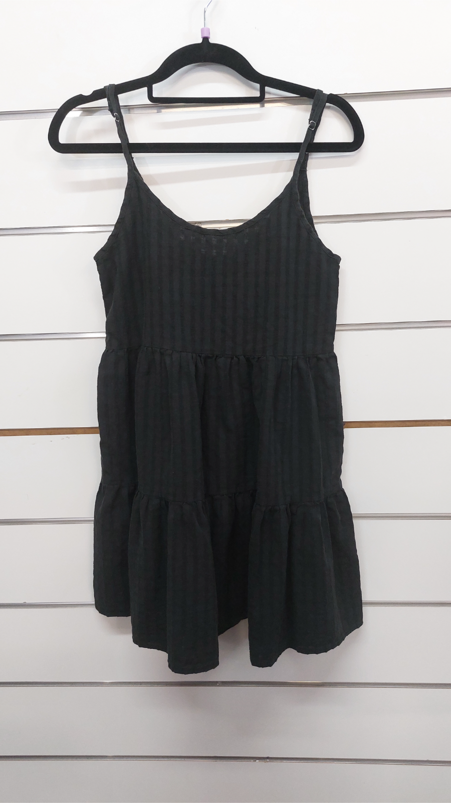 Cotton On Black Tiered Strap Mini Dress - 6
