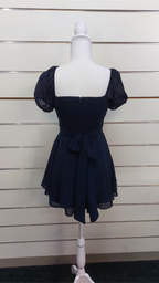 Dotti Navy Layered Chiffon Puff-Sleeve Playsuit - 6