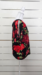 Pagani Red/Black Floral Short-Sleeve Top - 18