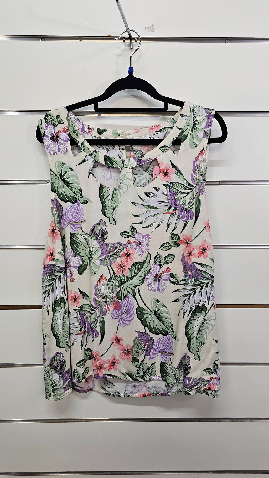 Urban Precinct Floral Boat-Neck Sleeveless Top - 18