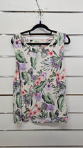 Urban Precinct Floral Boat-Neck Sleeveless Top - 18