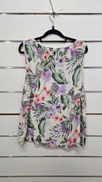 Urban Precinct Floral Boat-Neck Sleeveless Top - 18