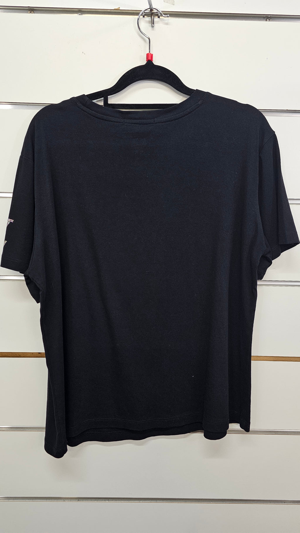 Louis Vuitton Black Glitter-Logo T-Shirt - L