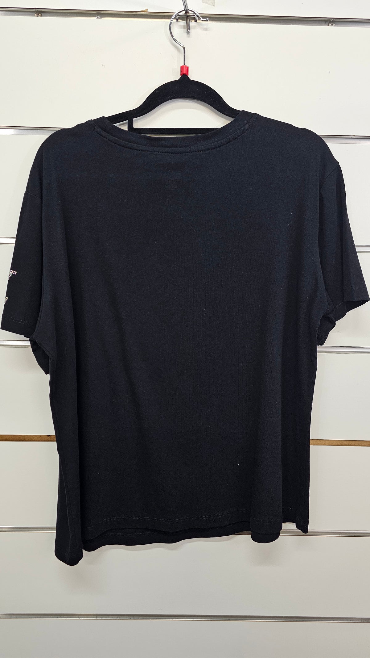 Louis Vuitton Black Glitter-Logo T-Shirt - L