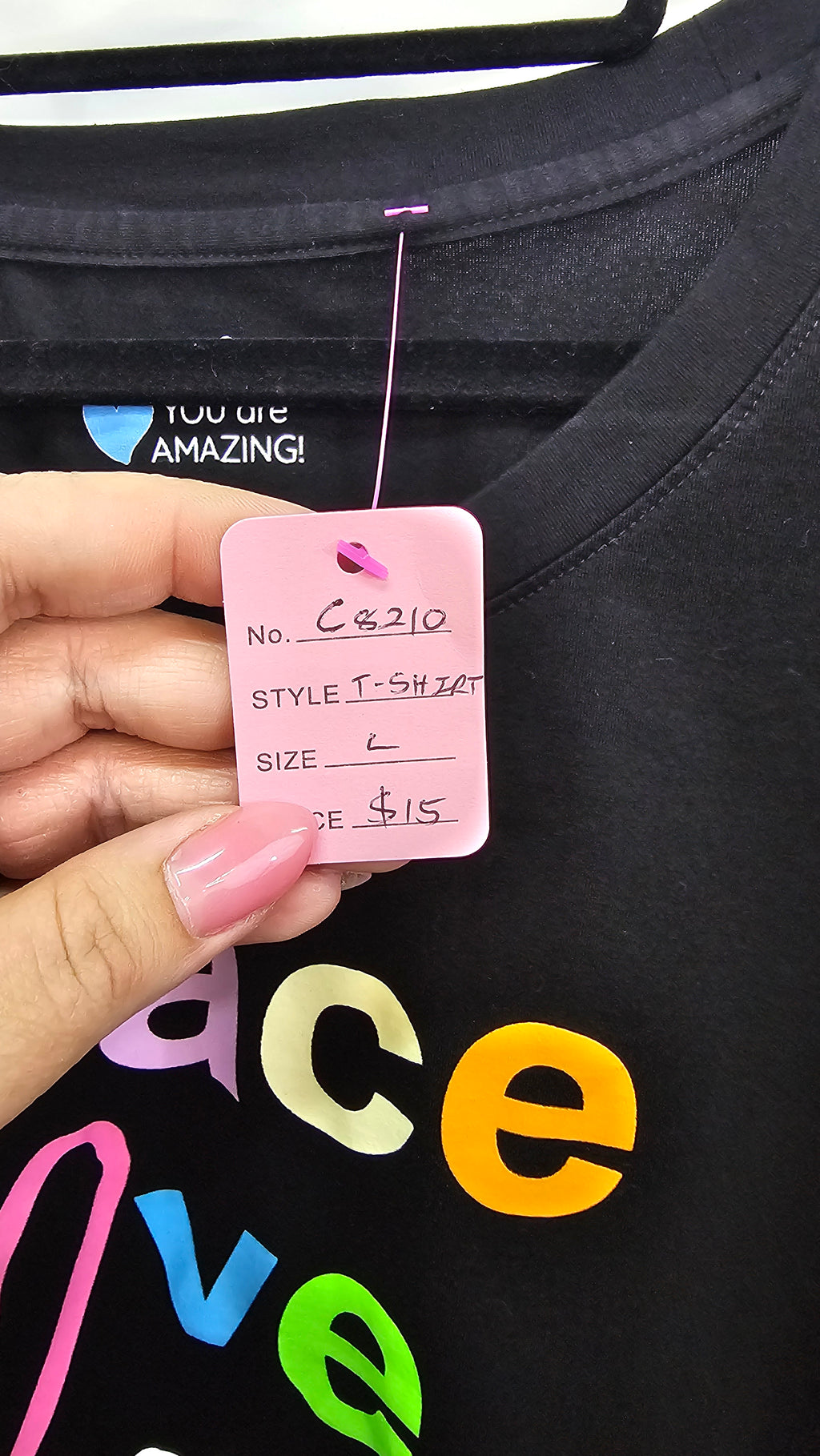 Curves Black Printed T-Shirt - L