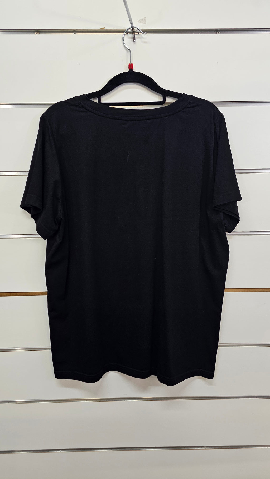 Curves Black Printed T-Shirt - L