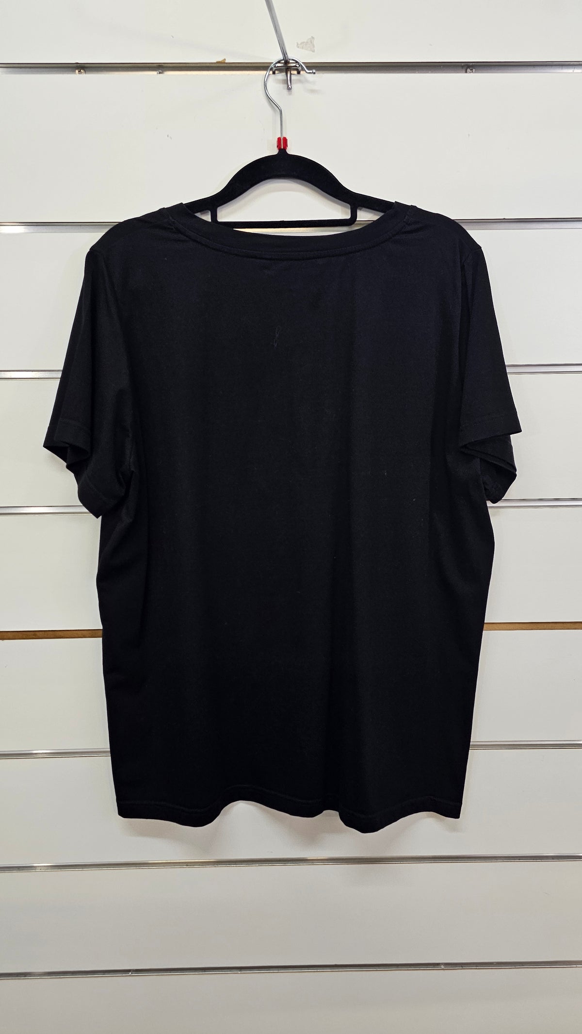 Curves Black Printed T-Shirt - L