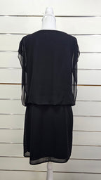 Pagani Black Layered Mini Dress with Silver Studs - 16