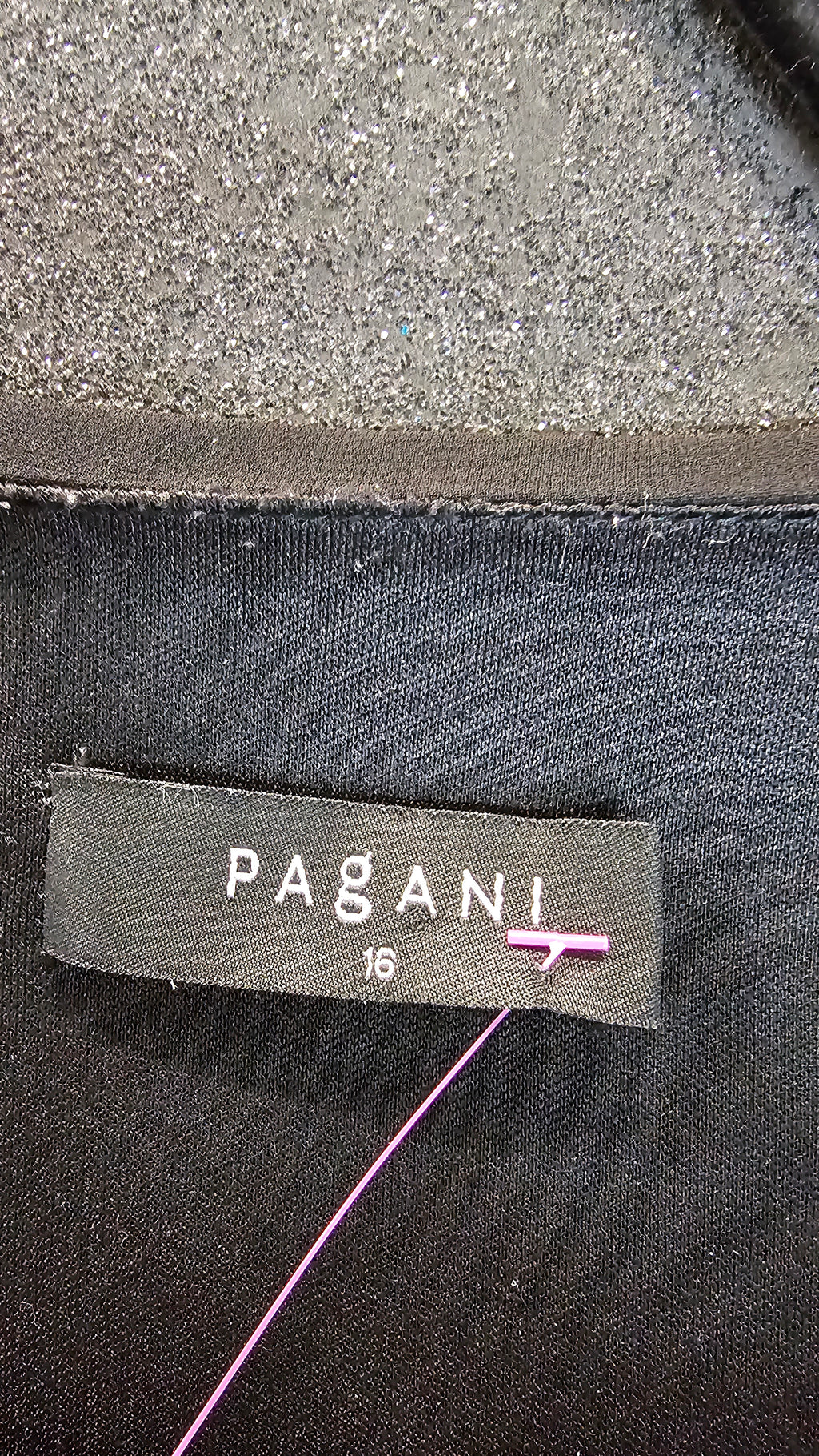 Pagani Black Layered Mini Dress with Silver Studs - 16