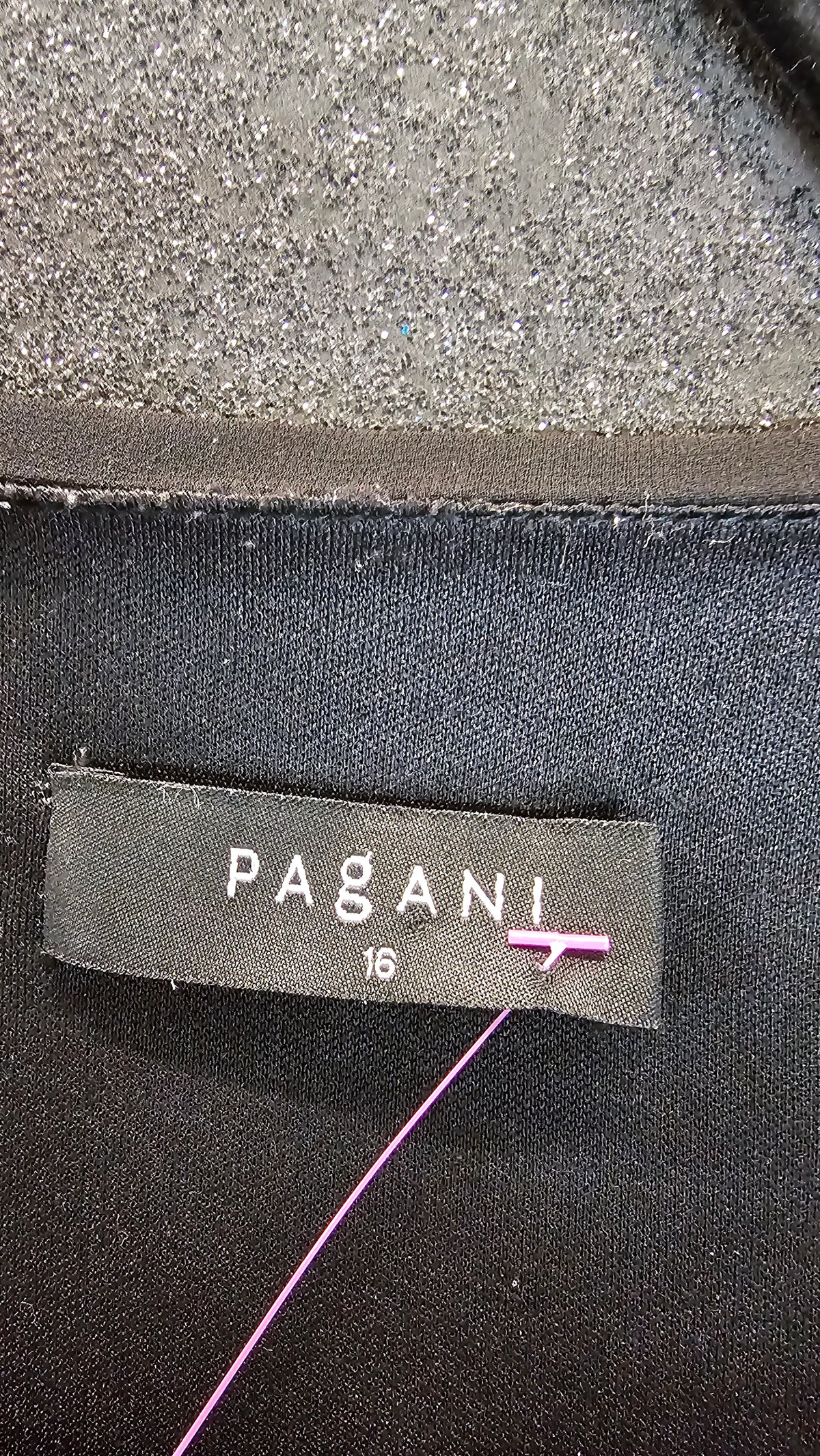 Pagani Black Layered Mini Dress with Silver Studs - 16