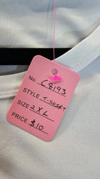 White Heart-Print Long-Sleeve T-Shirt - 2XL
