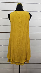 Virtuelle Yellow Layered Ruched Tunic - 16