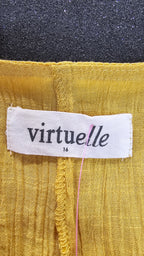 Virtuelle Yellow Layered Ruched Tunic - 16