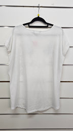 Zest White Floral-Print Short-Sleeve Blouse - 16