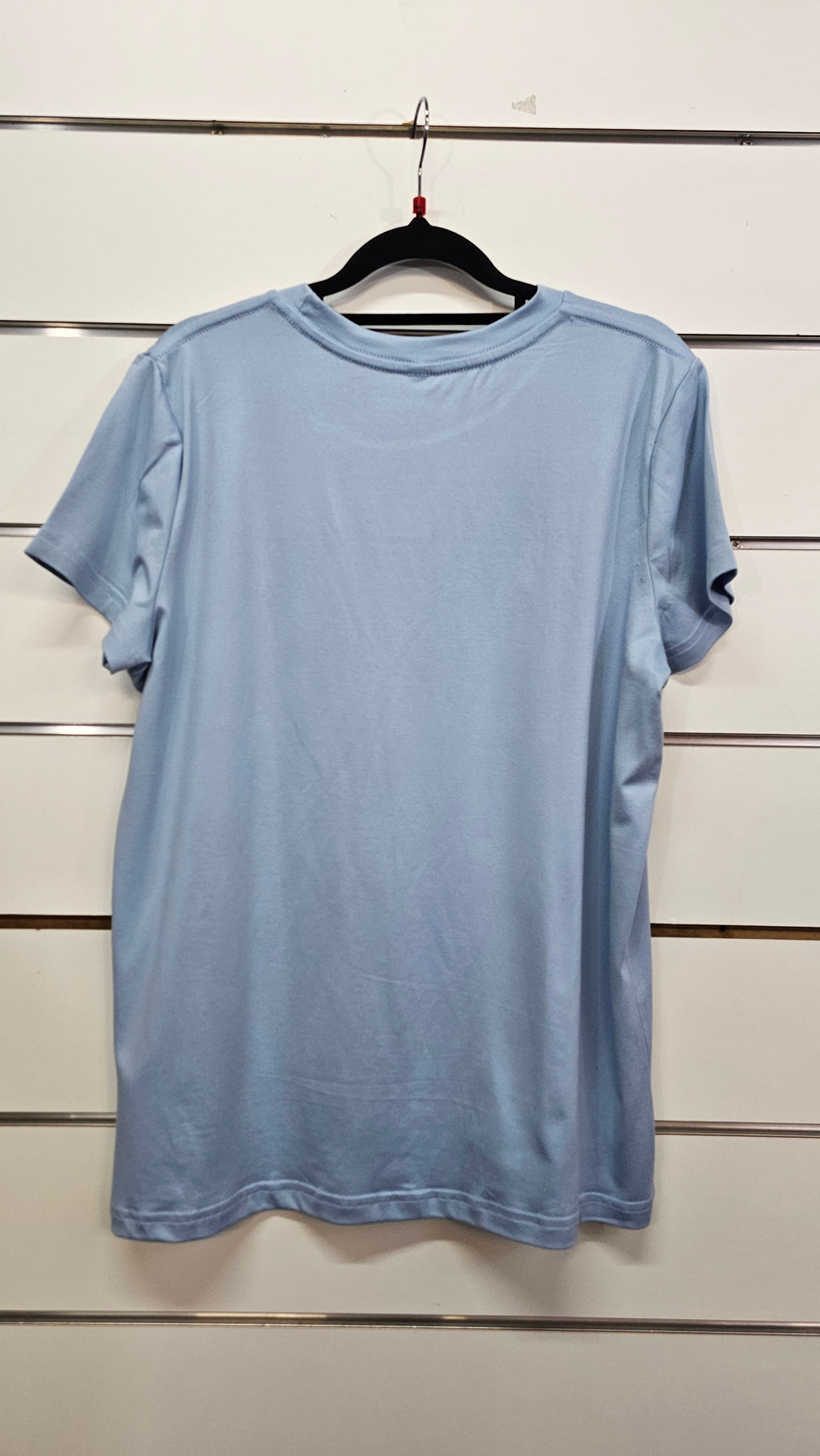 Blue Black-Print Short-Sleeve T-Shirt - L